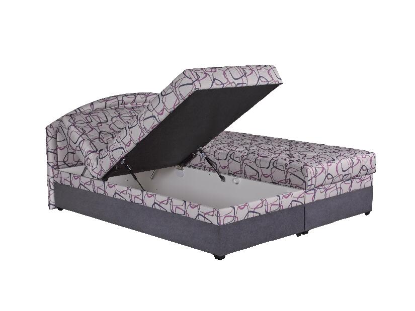 Manželská postel 180 cm Blanár Karolína (vzor Tara 58) (s roštem a matrací Alena)