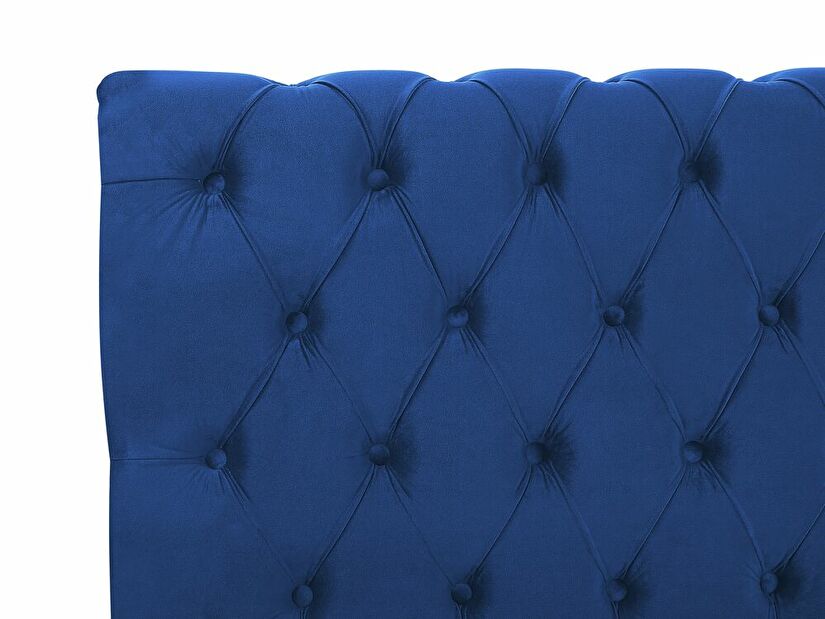 Manželská postel 160 cm ARCHON (s roštem) (modrá)