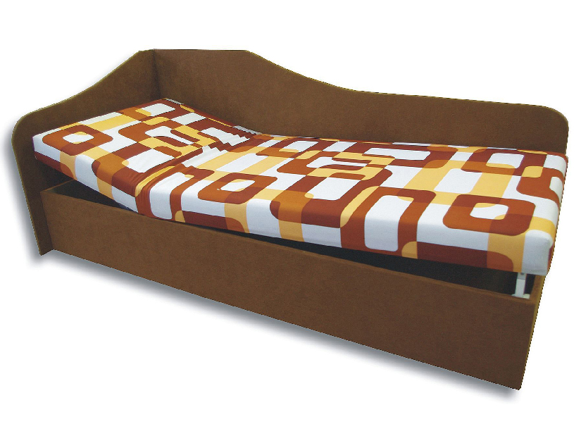 Jednolůžková postel (válenda) 90 cm Abigail (Gusto 11 + Hnědá 13) (L)