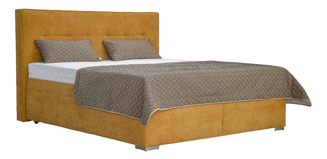 Manželská postel 180 cm Blanár Trent (matná béžová) (s roštem a matrací Nelly Plus)