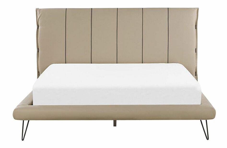 Manželská postel 160 cm BETTEA (s roštem) (béžová)