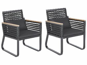 Set 2 ks. zahradních židlí Carisa (černá)
