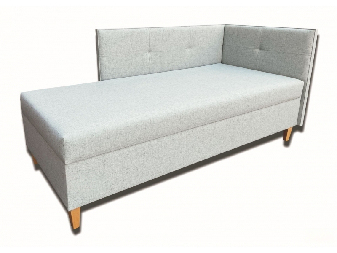 Jednolůžková postel (válenda) 90 cm Alissa (tmavě šedá) (s pruzinovou matrací) (P)