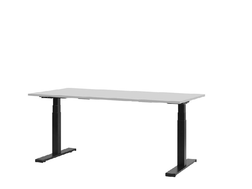 Psací stůl DESIRA II (180x80 cm) (šedá + černá) (el. nastavitelný)
