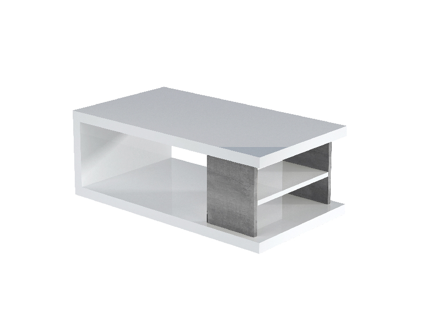 Konferenční stolek Liora (bílá + beton)