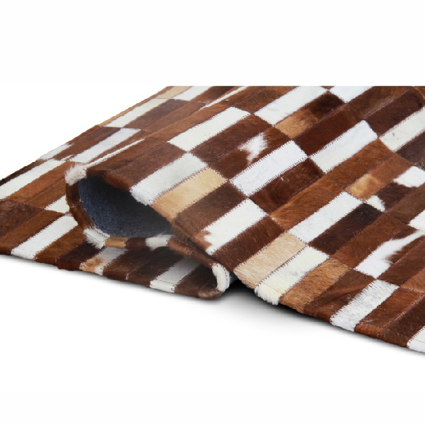 Kožený koberec 171x240 cm Korlug TYP 05 (hovězí kůže + vzor patchwork)