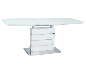 Rozkládací jídelní stůl 140-180 cm Leisha (bílá + bílá) (pro 4 až 8 osob)