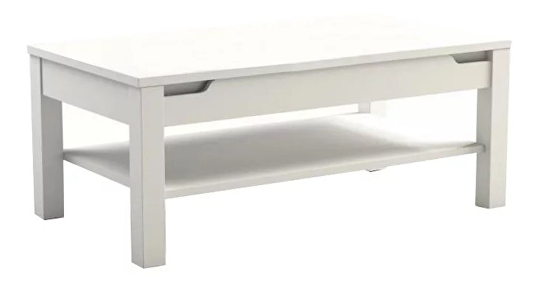 Konferenční stolek Aberdovey AS 96 (bílá + lesk bílý) *výprodej