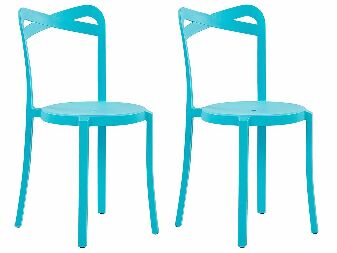 Set 2 ks. jídelních židlí Carey (tyrkysová)