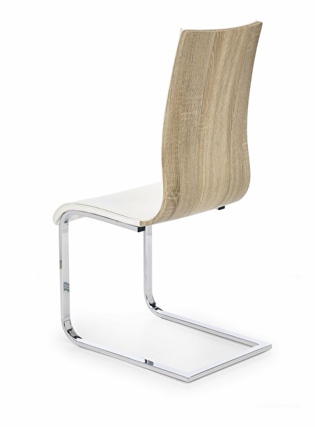 Jídelní židle K104 (bílá + dub sonoma)