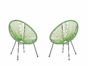 Set 2 ks. židlí ALVAREZ II (zelená)