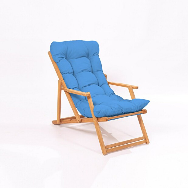 Sada zahradního stolu a židlí (3 kusy) Minnie (modrá + přírodní)