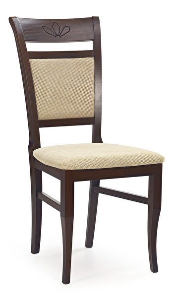 Jídelní židle Hoko Ořech tmavý + béžová