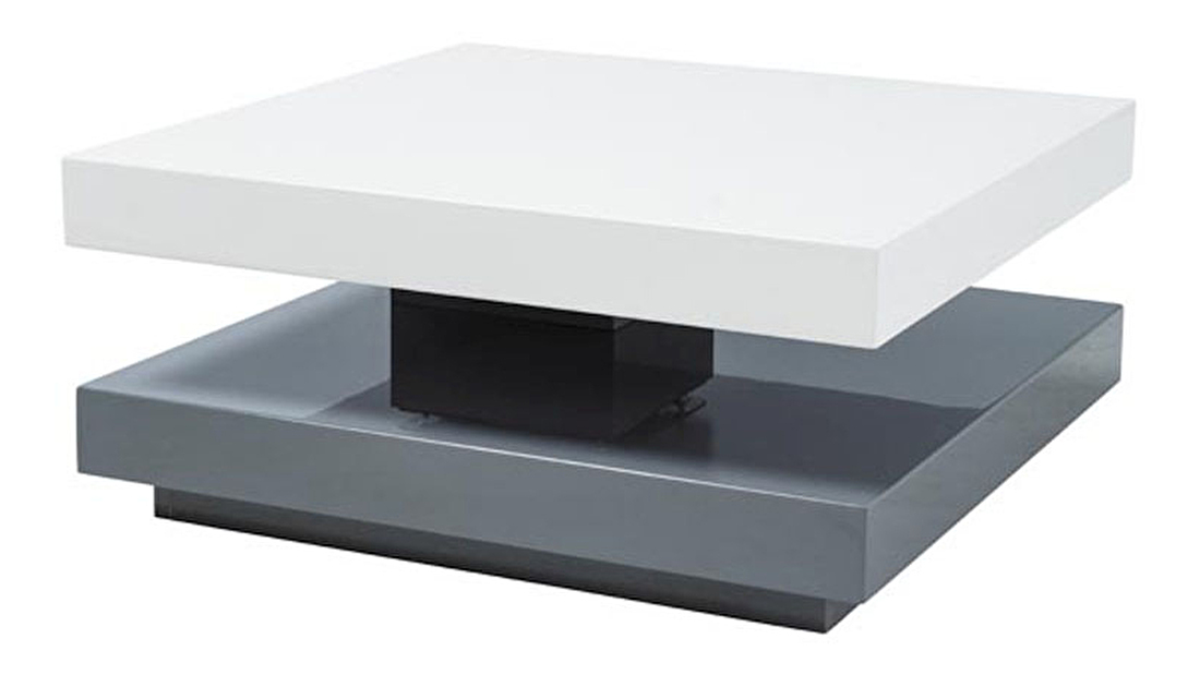 Konferenční stolek Federico (bílá + šedá)