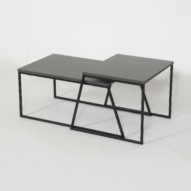 Konferenční stolek Set Patron (Antracit + Černá)