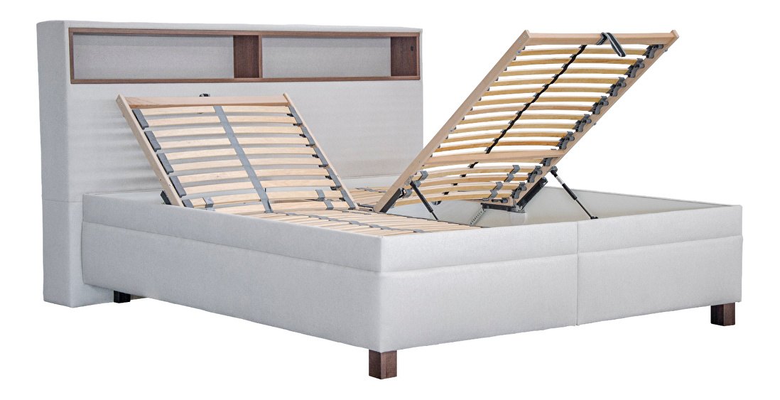 Manželská postel 180 cm Blanář Orson (bílý krém) (s roštem) *výprodej