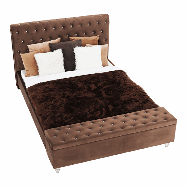 Manželská postel 180 cm Angi (šedá) (s roštem)