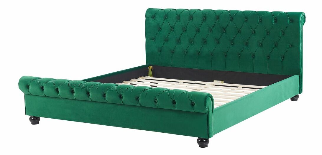 Manželská postel 180 cm ARCHON (s roštem) (zelená)
