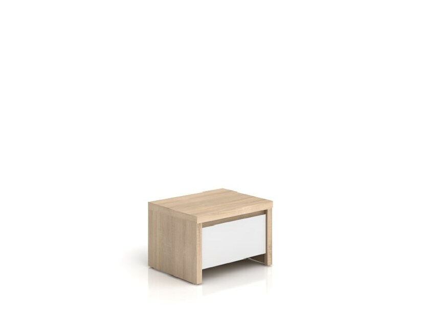 Noční stolek BRW Kaspian KOM1S (dub sonoma + lesk bílý) *výprodej