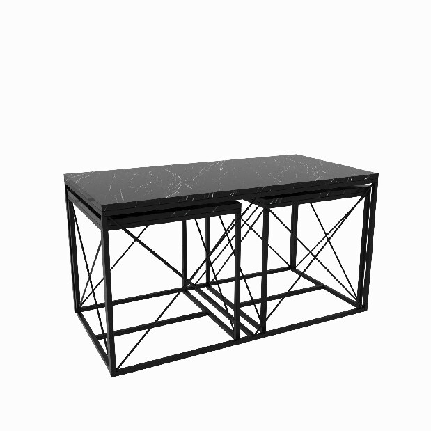 Konferenční stolek Set Dolphie (Černá)