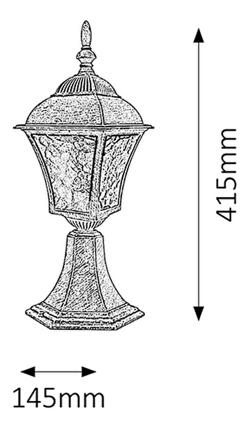 Venkovní svítidlo Toscana 8398 (antická stříbrná)