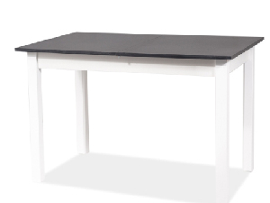 Rozkládací jídelní stůl 100-140x60 Hally (černá + bílá) (pro 4 až 6 osob)