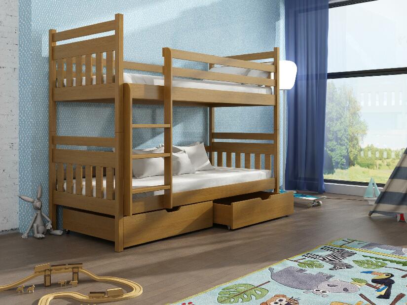 Dětská patrová postel 90 cm Aras (dub)