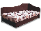 Jednolůžková postel (válenda) 80 cm Lady 87 (Tmavohnědá 40 + Ikarus 20) (P)
