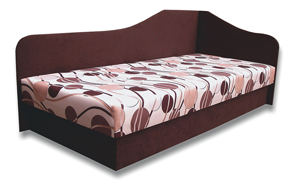 Jednolůžková postel (válenda) 80 cm Lady 87 (Tmavohnědá 40 + Ikarus 20) (P)