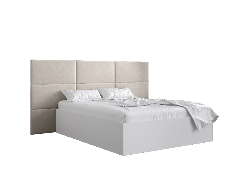 Manželská postel 160 cm Brittany 2 (bílá matná) (s roštem)
