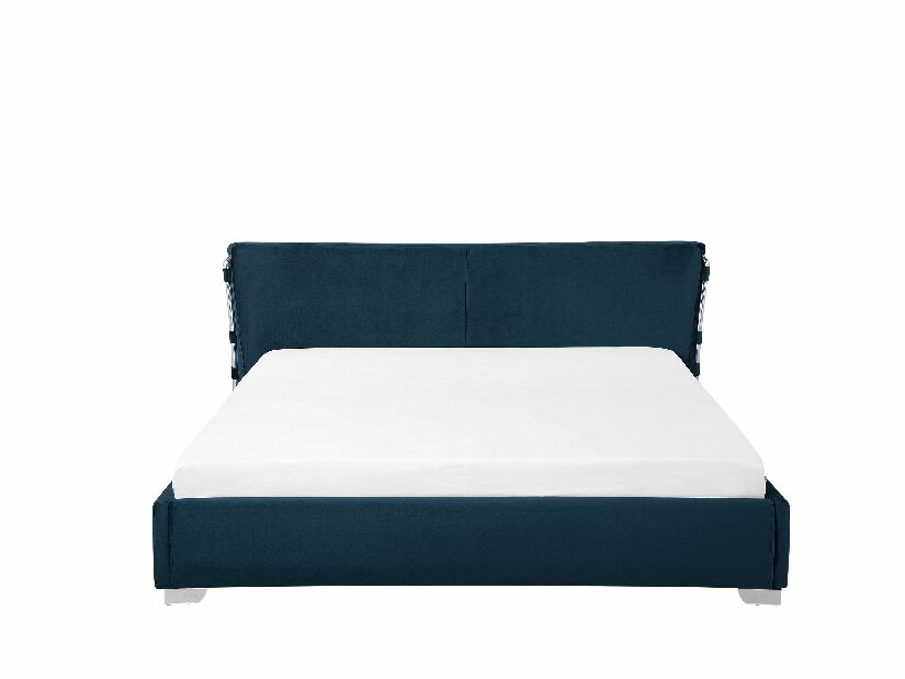 Manželská postel 160 cm PARNAS (s roštem) (modrá)