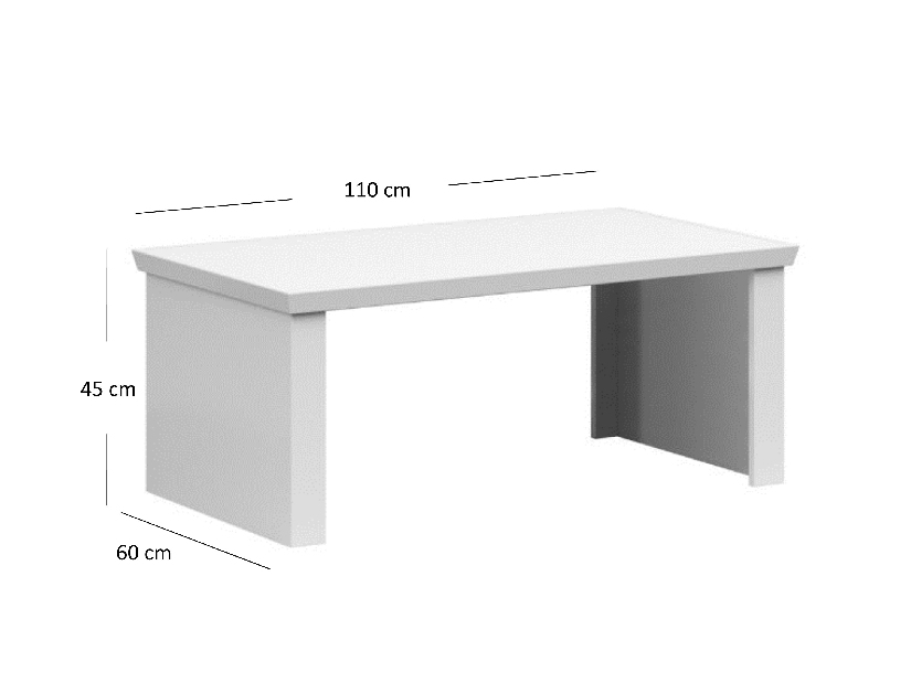 Konferenční stolek Alethia (bílá)