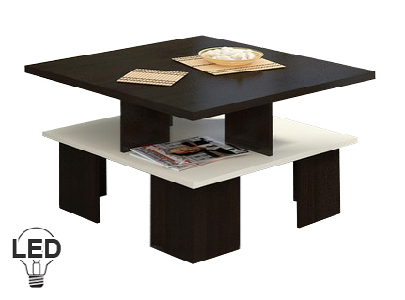 Konferenční stolek Supra 1 (wenge + krém) *výprodej