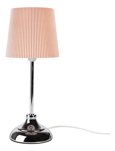 Stolní lampa Gerdon (stříbrná + růžová)