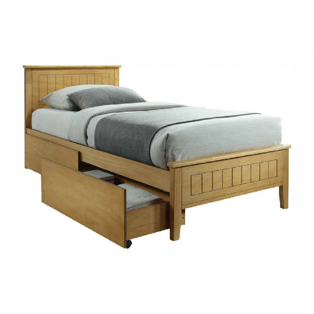 Jednolůžková postel 90 cm Minea (dub) (s roštem)
