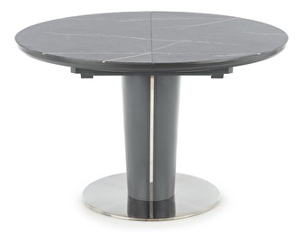 Jídelní stůl Roder (šedý mramor + tmavě šedá) (pro 4 až 6 osob)