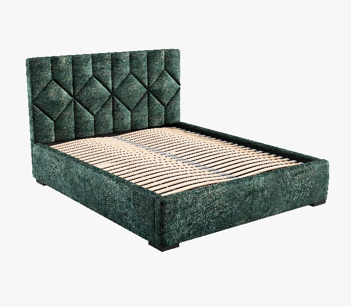 Čalouněná postel 140x200 cm Veggie 1 (zelená barevná)