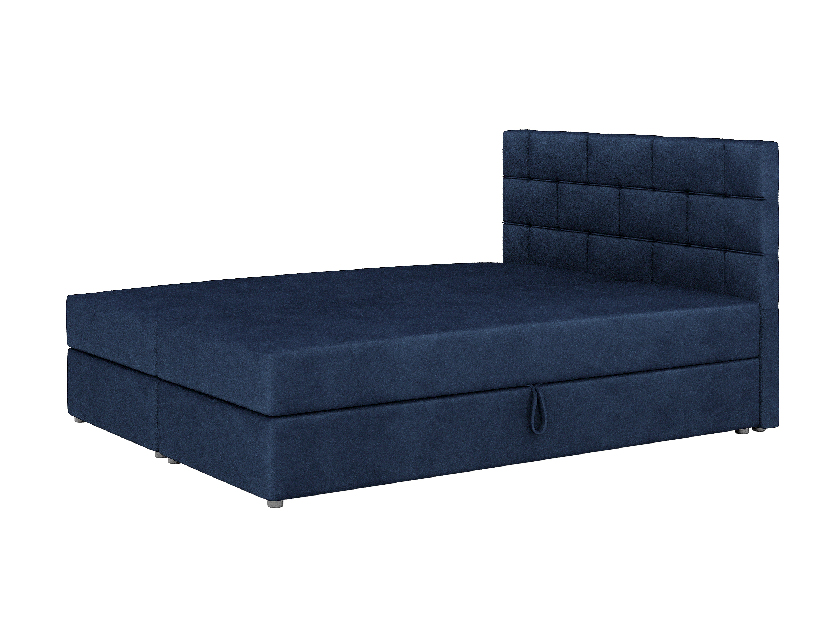 Manželská postel Boxspring 160x200 cm Waller (s roštem a matrací) (modrá) *výprodej