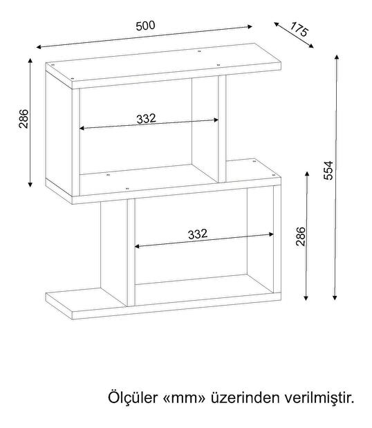 Příruční stolek Karus (bílá)