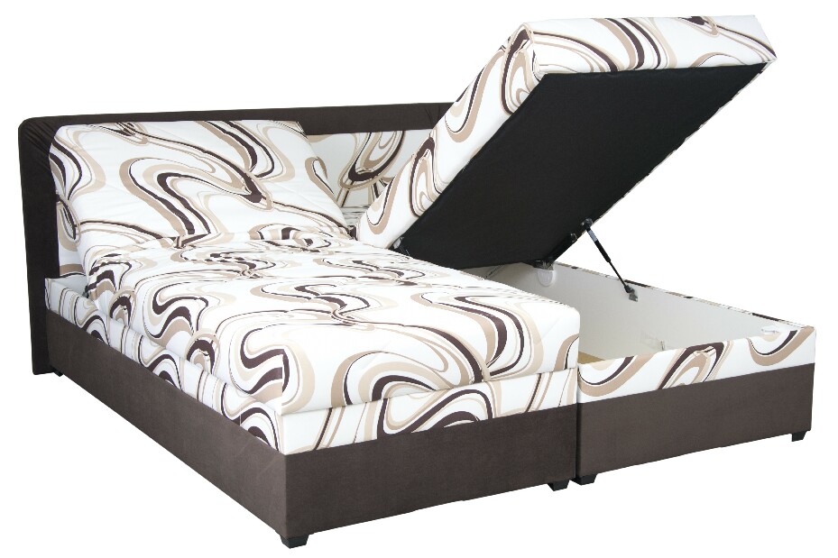 Manželská postel 180 cm Blanář Bologna (hnědá) (s roštem a matrací)
