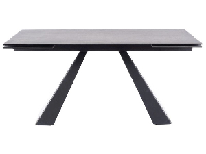 Rozkládací jídelní stůl 120-180 cm Shelia (šedá + černá) (pro 4 až 8 osob)