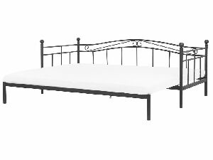 Jednolůžková postel 80 cm TULO (s roštem) (černá)
