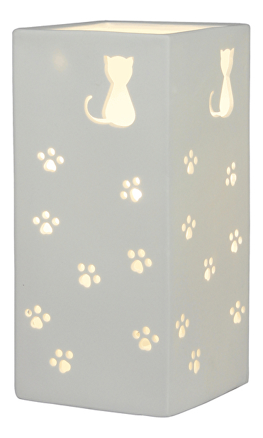 Stolní lampa kočky Brun (bílá)