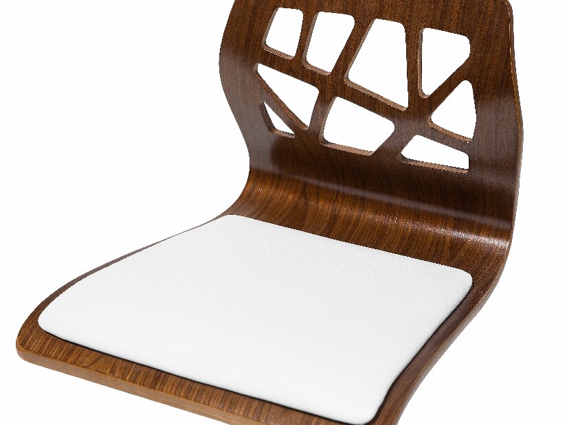Barová židle Peterson (bílá + hnědá)