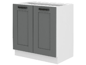 Dolní kuchyňská skříňka Lucid 80 D 2F BB (dustgrey + bílá)