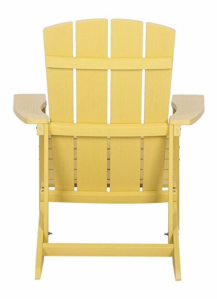 Zahradní židle s podnožkou Adack (žlutá)