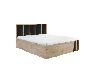 Manželská postel 180 cm Claudi 16 (s roštem) (dub artisan)