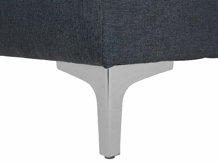 Rohová sedačka ve tvaru U ABERLADY (textil) (tmavě šedá) (s taburetkou)