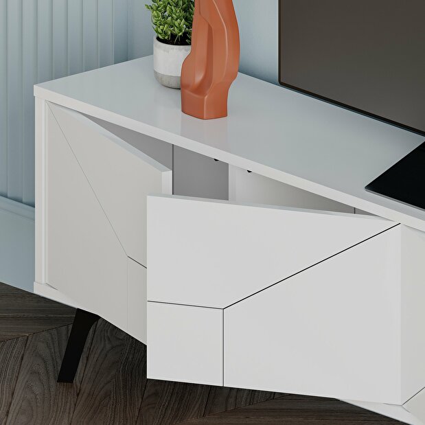 TV stolek/skříňka Duben (Bílá)
