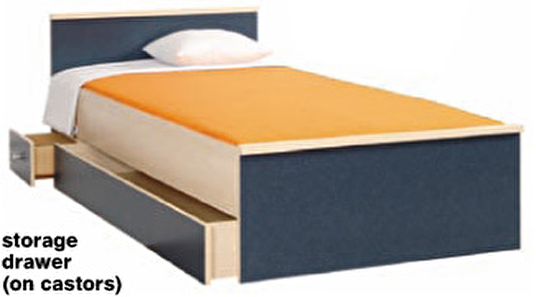 Jednolůžková postel 90 cm BRW TWIST lůžko z szufladami